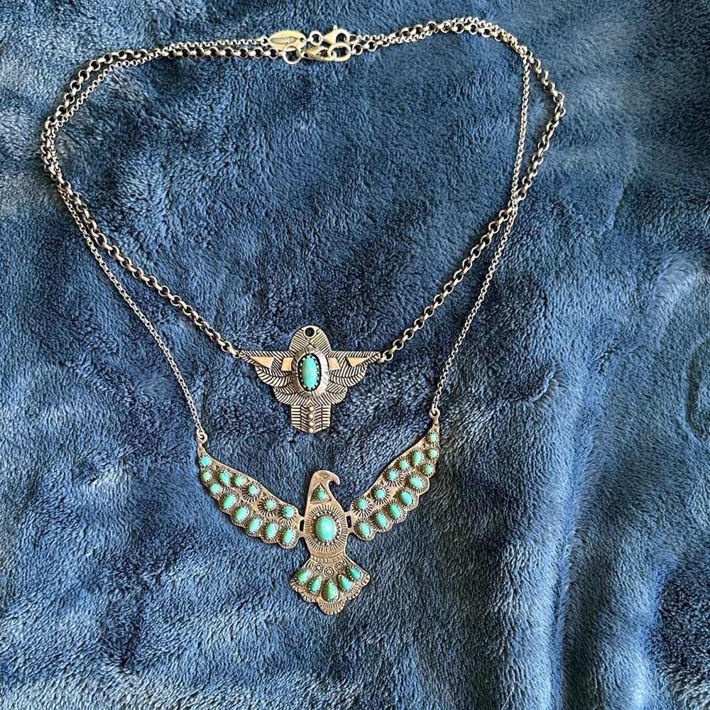 Spell Silver and Turquoise Bird Necklace - Picture 9 of 9